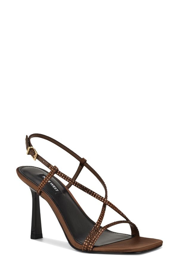 ナインウェスト レディース シューズ ヒール サンダル Nine West Vallanh Slingback Sandal Medium Brown ブラウン