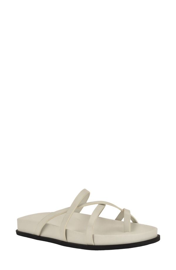 カルバンクライン レディース シューズ サンダル Calvin Klein Helden Toe Loop Sandal Ivory アイボリー