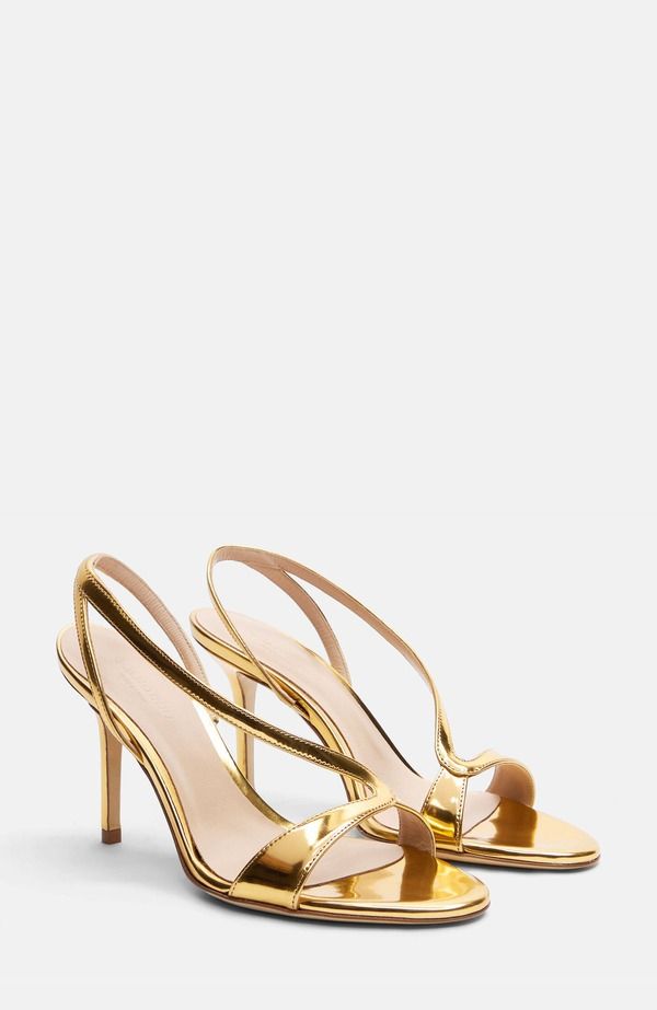 スカロッソ レディース シューズ ヒール サンダル SCAROSSO Paula Sandals Gold Metal ゴールド