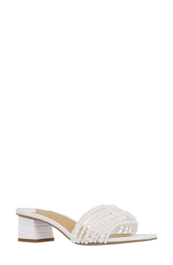 ジェイレニー レディース シューズ ヒール サンダル J Rene Purla Sandal Clear White ホワイト