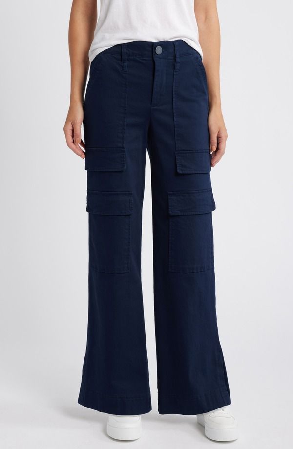 ウィットウィズダム レディース ボトムス カジュアルパンツ ワイドレッグ Wit Wisdom Skyrise Wide Leg Utility Pants Navy ネイビー
