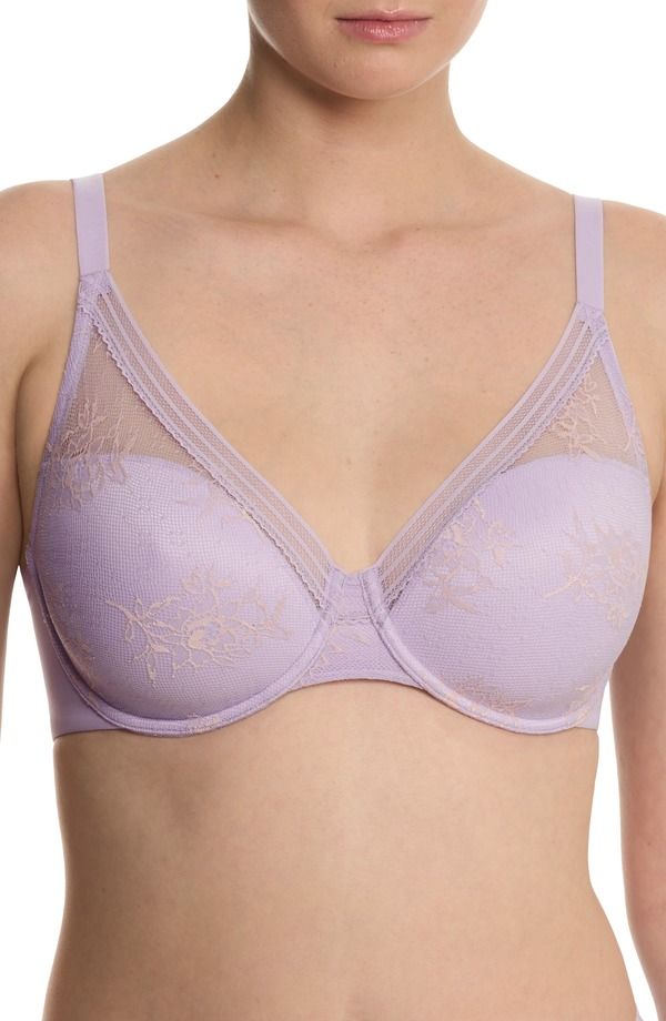 ナトリ レディース トップス Tシャツ レース Natori Love Lace Back Smoothing Plunge TShirt Bra Purple Pearl Peach Whip パール