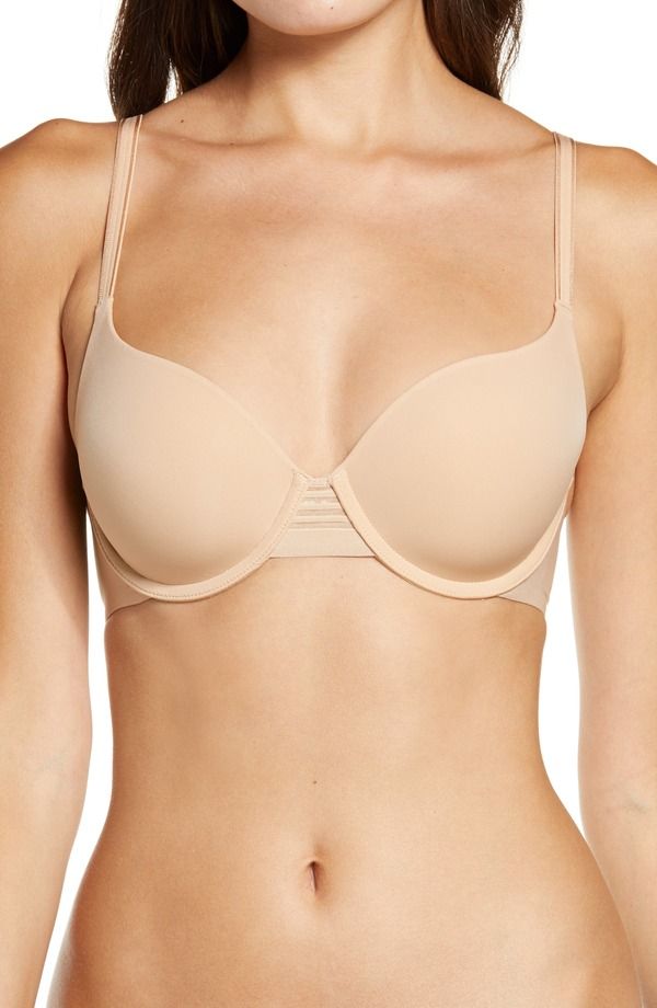 レミストレディース トップス Tシャツ Le Mystre Second Skin Back Smoother Underwire TShirt Bra Ivrtanpt