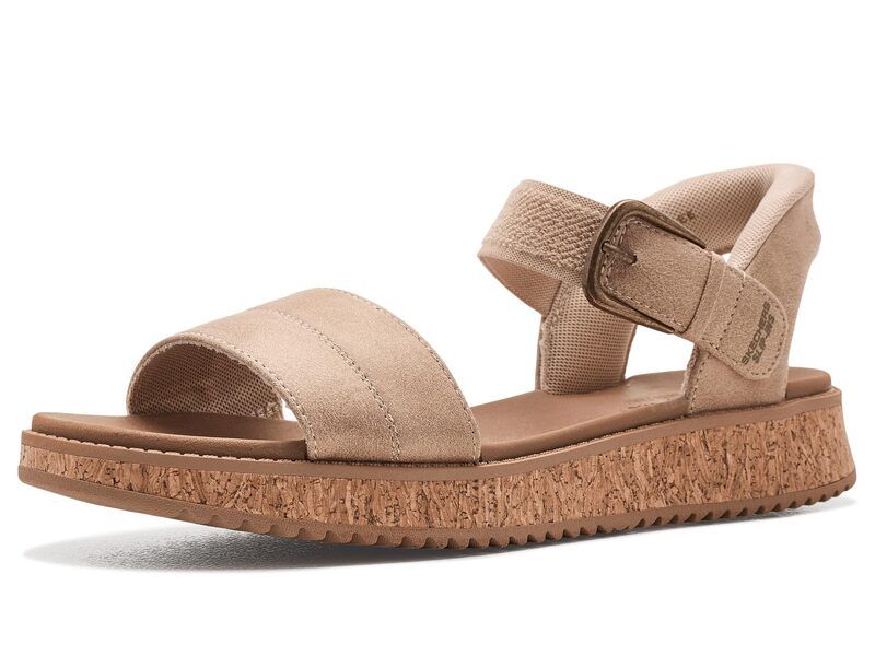 スケッチャーズ レディース シューズ サンダル BOBS from SKECHERS Bobsun Vibe Be Corky Natural