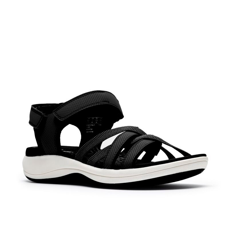 クラークス レディース シューズ サンダル Clarks Mira Shore Black Synthetic ブラック