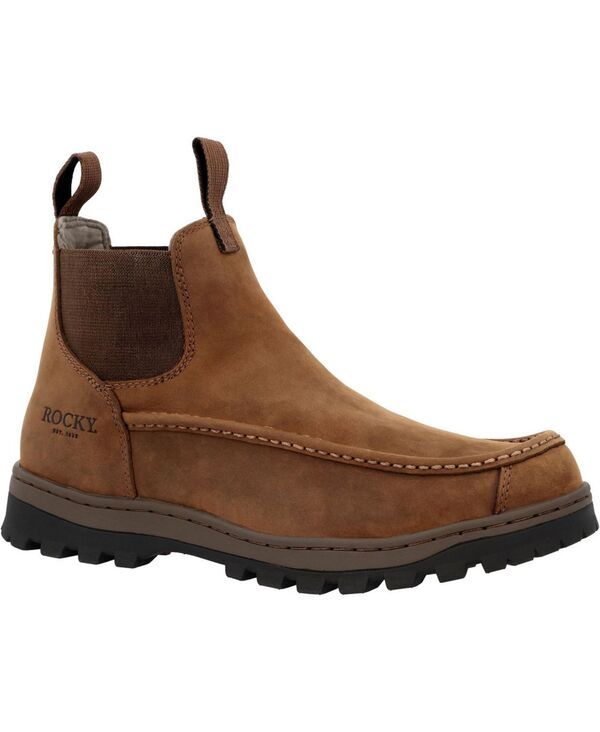 ロッキー メンズ シューズ ブーツ・レインブーツ チェルシー ROCKY Mens Outback LTE Moc Toe Chelsea Outdoor Boot Brown ブラウン