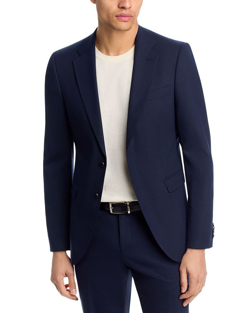 ボス メンズ アウター ジャケット・ブルゾン スリムフィット ウール BOSS Reymond Extra Slim Fitextured Performance Wool Suit Jacket Dark Blue ブルー