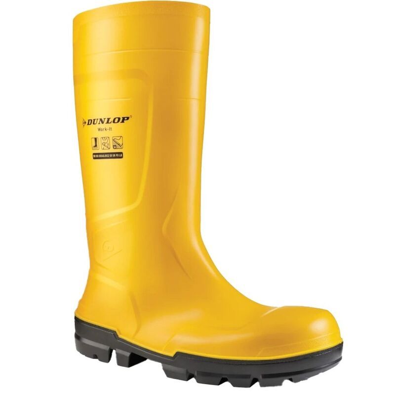 ダンロップ レディース シューズ ブーツ・レインブーツ Dunlop Unisex Adult WorkIt Safety Wellington Boots Yellow イエロー