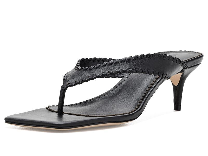 サンク ア セプト レディース シューズ ヒール サンダル Cinq a Sept Frankie Kitten Heel Sandals Black ブラック