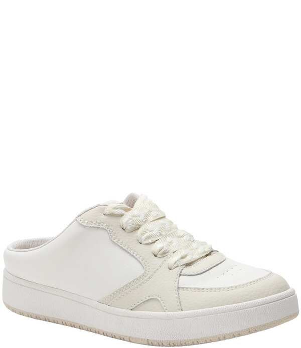 アレグリア レディース シューズ スニーカー レザー Alegria Celeste Leather Slip On Court Sneaker Mules Vanilla