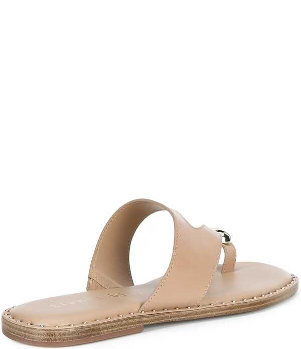 ジャンビニ レディース シューズ パンプス サンダル レザー Gianni Bini Warner Leather Toe Loop Hardware Flat Sandals Dark Sierra Tan タン