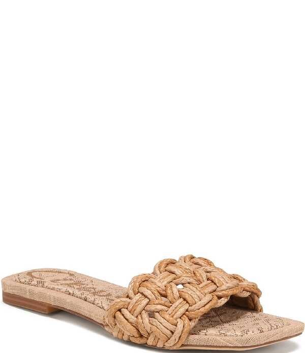 サムエデルマン レディース シューズ パンプス サンダル Circus NY by Sam Edelman Salma Woven Raffia Slide Sandals Light Golden CaramelHoneyed Oak