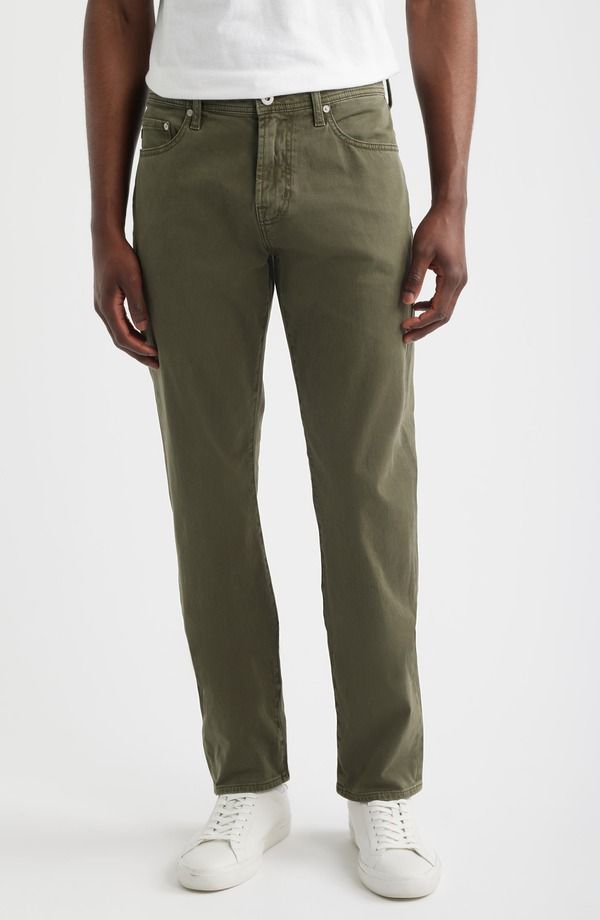エージー メンズ ボトムス カジュアルパンツ Tシャツ AG Everett Stretch Sateen Slim Straight Pantsulfur Fern Springs