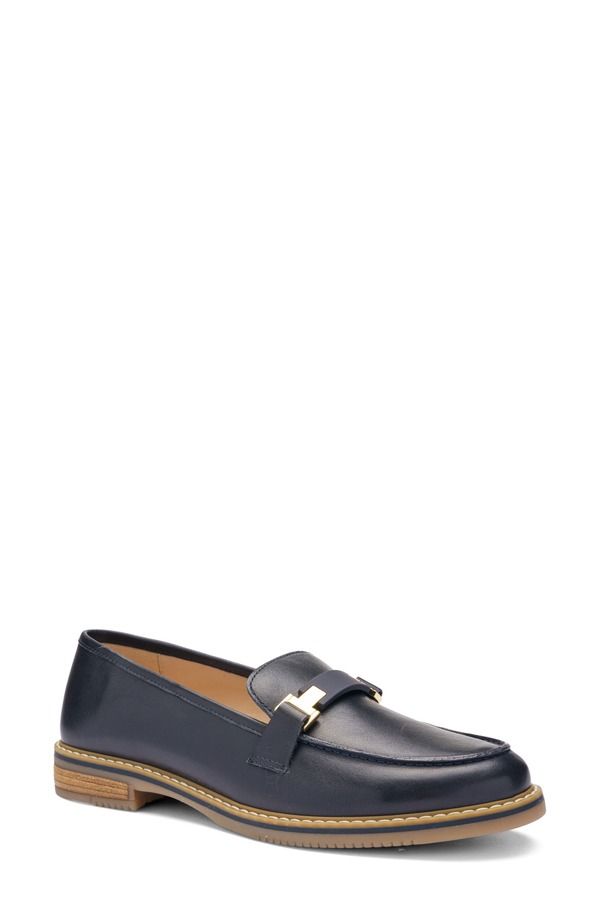 アラ レディース シューズ スリッポン・ローファー arangelica Bit Apron Toe Loafer Navy ネイビー