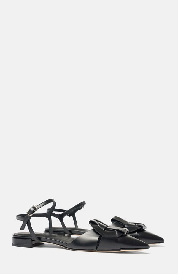 スカロッソ レディース シューズ パンプス SCAROSSO Amanda Ballerinas Black Calf ブラック