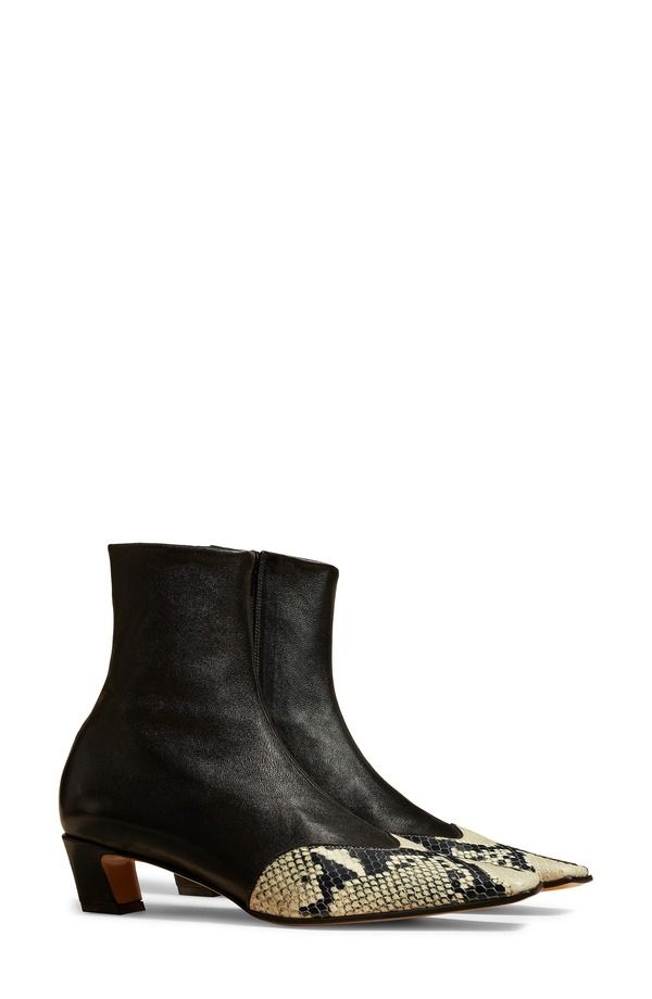 カイト レディース シューズ ブーツ・レインブーツ キャップ Khaite Dallas Cap Toe Sock Bootie Black Natural ブラック