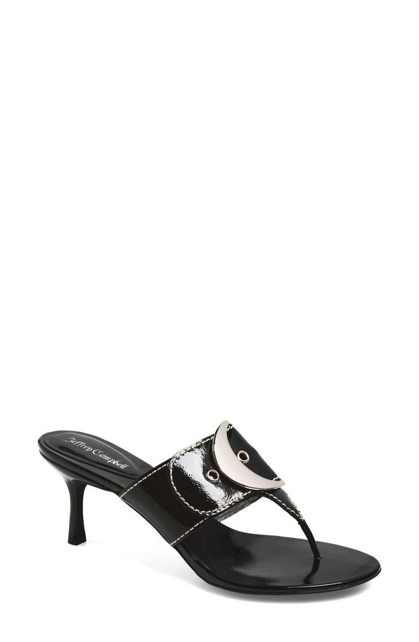ジェフリー キャンベル レディース シューズ ヒール サンダル Jeffrey Campbell Solani Buckle Accent Sandal Black Silver ブラック