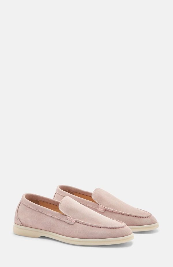 スカロッソ レディース シューズ スリッポン・ローファー SCAROSSO Ludovica Loafers Pink Suede ピンク