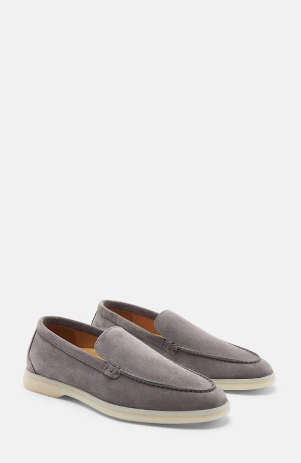 スカロッソ レディース シューズ スリッポン・ローファー SCAROSSO Ludovica Loafers Grey Suede グレー