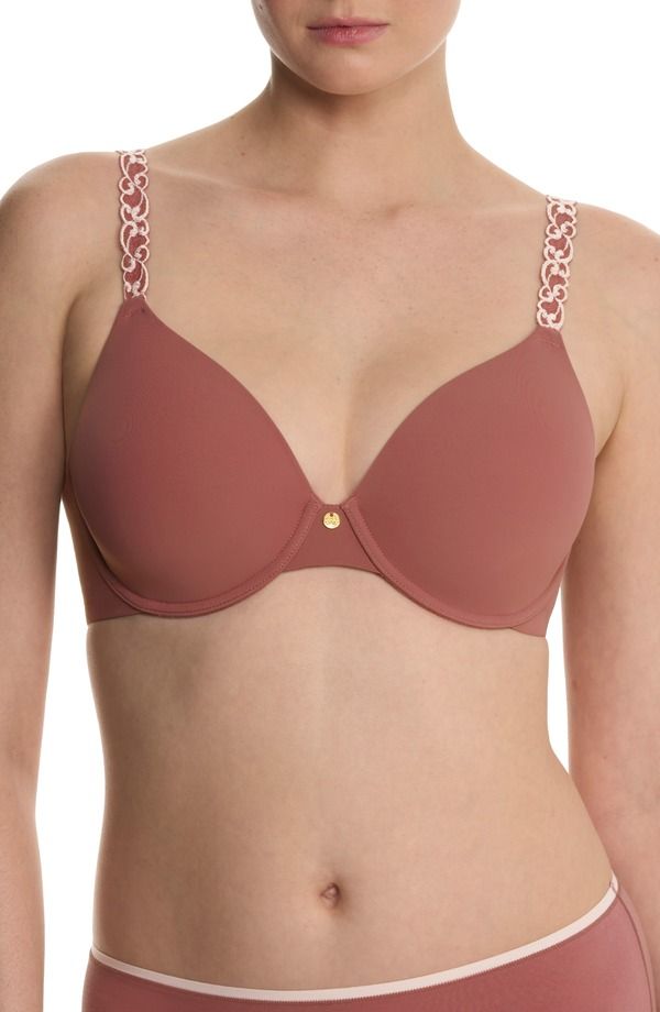 ナトリ レディース トップス Tシャツ Natori Pure Luxe Underwire TShirt Bra Nostalgia Rose Peach Whip ピーチ