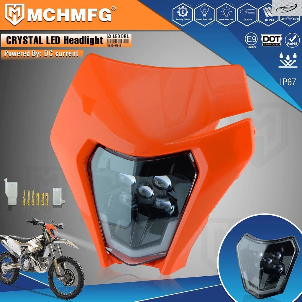 モーターサイクル用クリスタルLEDヘッドライトヘッドランプ KTM EXC SX SXFXC 2020 2021 2022 エンデューロ MX モーターサイクル