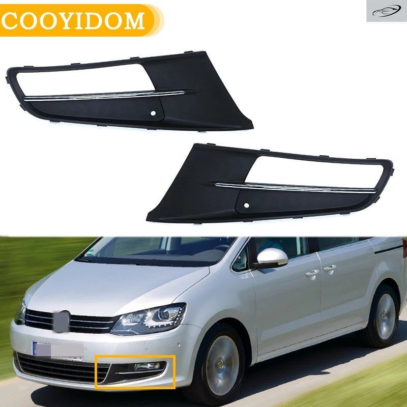 フロントバンパーフォグランプグリル VW SHARAN 2012 - 15-2019 7N0853665 7N0853666 フォグライトホルダーグリルパーツ