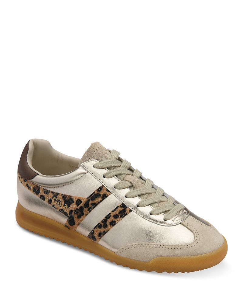 ゴラ レディース シューズ スニーカー Gola Womens Torpedo Glimmer Safari Low Top Sneakers GoldLeopardDark Brown ブラウン