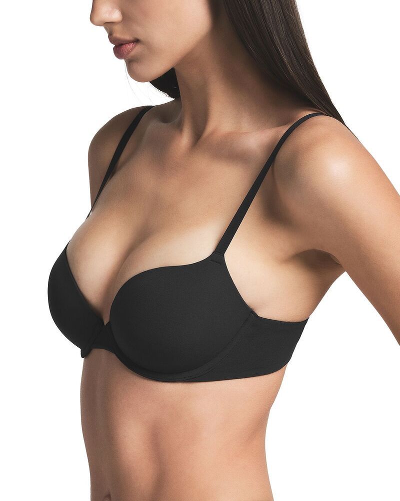 スキムズ レディース アンダーウェア ブラジャー SKIMS Fits Everybody Push Up Demi Bra Onyx