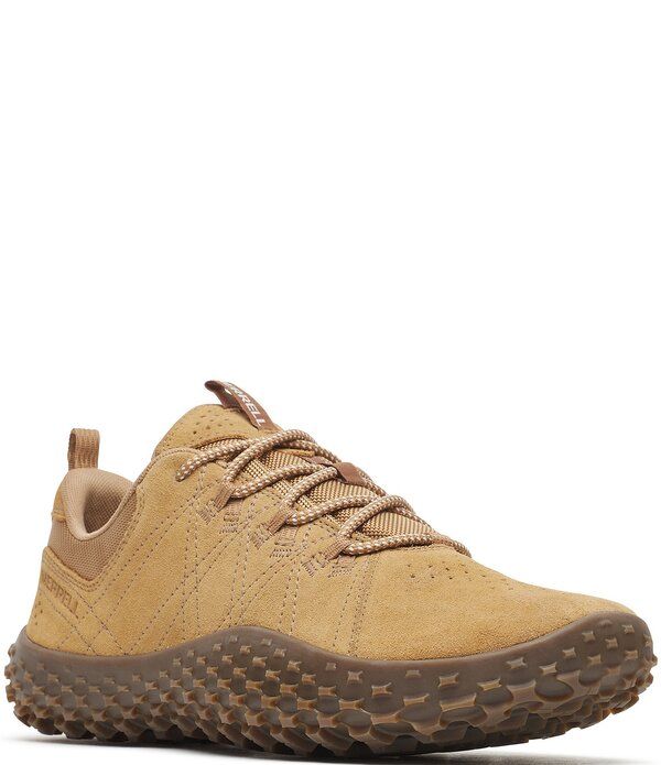 メレル メンズ シューズ スニーカー スエード レザー Merrell Mens Wrapt Pig Suede Leather Sneakers Tobacco