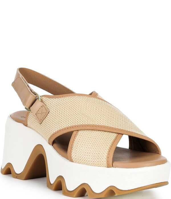 ソレル レディース シューズ サンダル プラットフォーム Sorel Kinetic Aura Slingback TXT Platform Sandals Honest BeigeGum ベージュ
