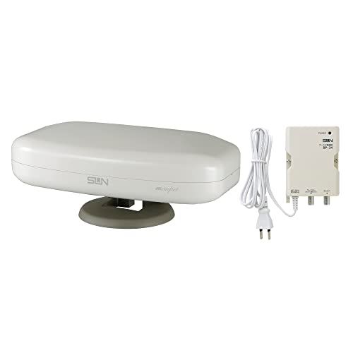 ☆新品☆SUN サン電子(Sandenshi) 地デジUHFアンテナ 屋内・屋外兼用 ブースタ内蔵上位モデル 白色 SDA-5-2-S 75×275×125mm