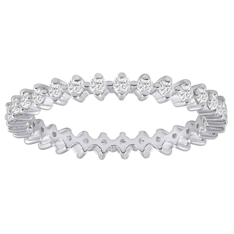 Alyson Layne レディース アクセサリー リング Alyson Layne 10k Gold 58 CaratW Lab Grown Diamond Eternity Band 10k White Gold ホワイト