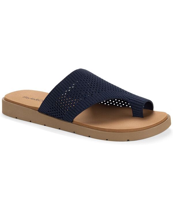 スタイルアンドコー レディース シューズ サンダル Style Co Womens Mayyze Flat Sandals Exclusively at Macys Indus Blue ブルー