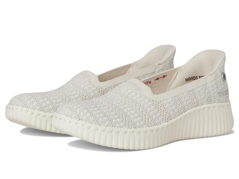 スケッチャーズ レディース シューズ スニーカー SKECHERS Martha Stewart Wilshire Blvd Glimmer Step Hands Free SlipIns Natural