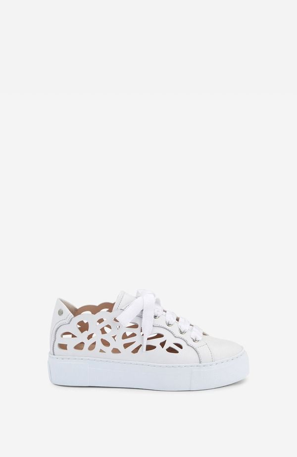 エージーエル レディース シューズ スニーカー AGL Mandi Lasercut Sneaker White ホワイト