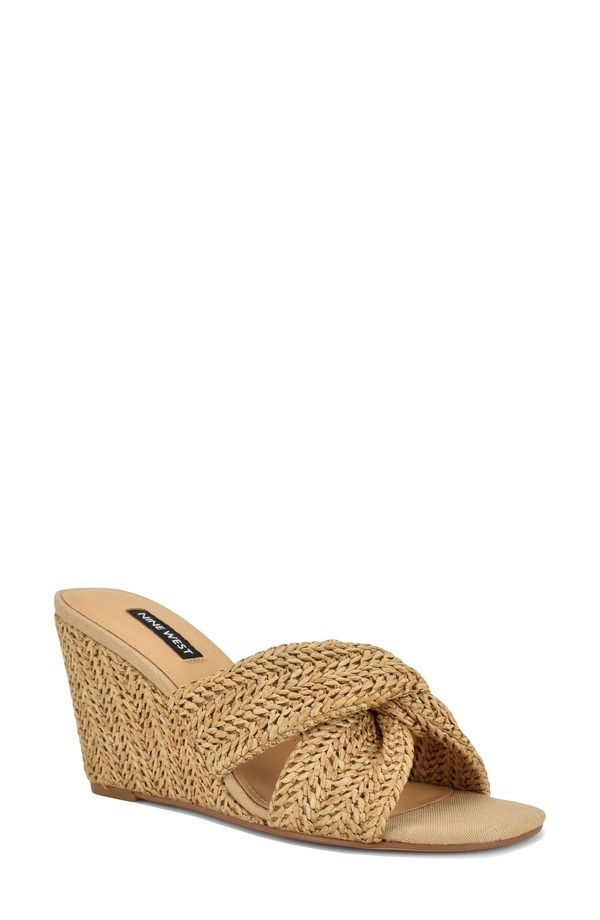 ナインウェスト レディース シューズ ヒール サンダル Nine West Nejia Wedge Sandalight Natural
