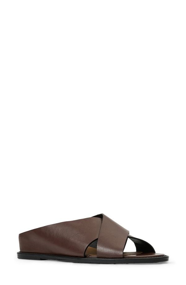 アクアタリア レディース シューズ サンダル レザー Aquatalia Potenza Waterproof Leather Slide Sandal Ash Brown Leather アッシュ