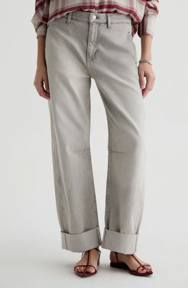 エージー レディース ボトムス デニムパンツ ハイウエスト ジーンズ AG Mercer Cuffed High Waist Barrel Jeansensory