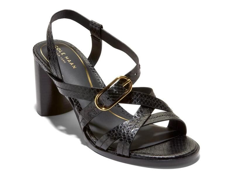 コールハーン レディース シューズ サンダル Cole HaanDillon Sandal Black Snake Print Leather ブラック