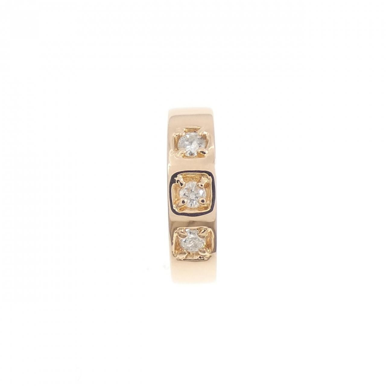 K18PG ダイヤモンド ピアス 0.06CT 片耳