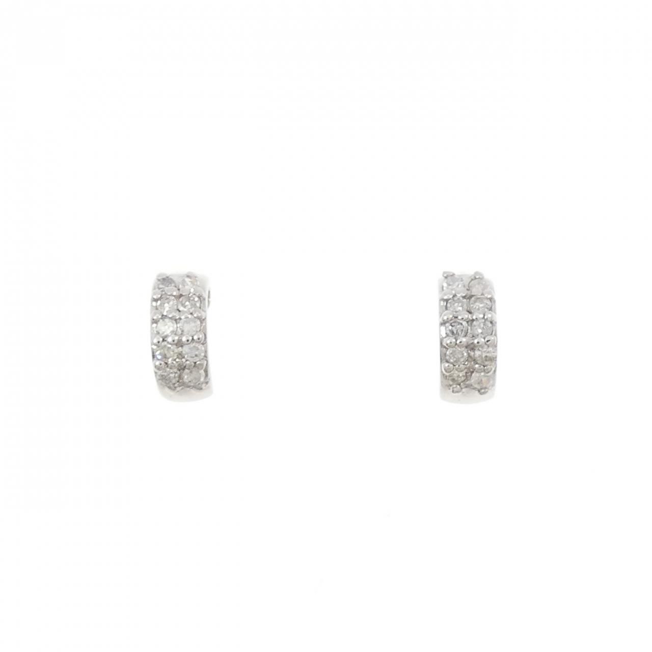 K14WG ダイヤモンド ピアス 0.10CT