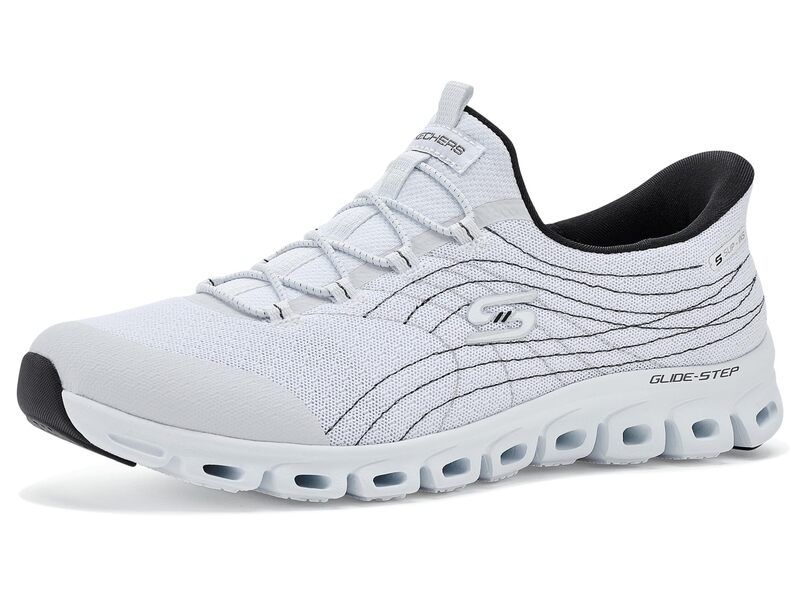 スケッチャーズ レディース シューズ スニーカー Skechers GlideStep Hands Free SlipIns w Emboridery WhiteBlack ホワイト