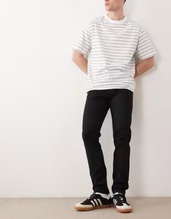 エイソス メンズ ボトムス カジュアルパンツ ASOS DESIGN skinny chinos Black ブラック