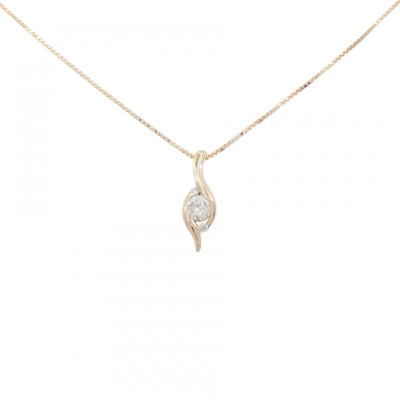 K18PG ダイヤモンド ネックレス 0.16CT