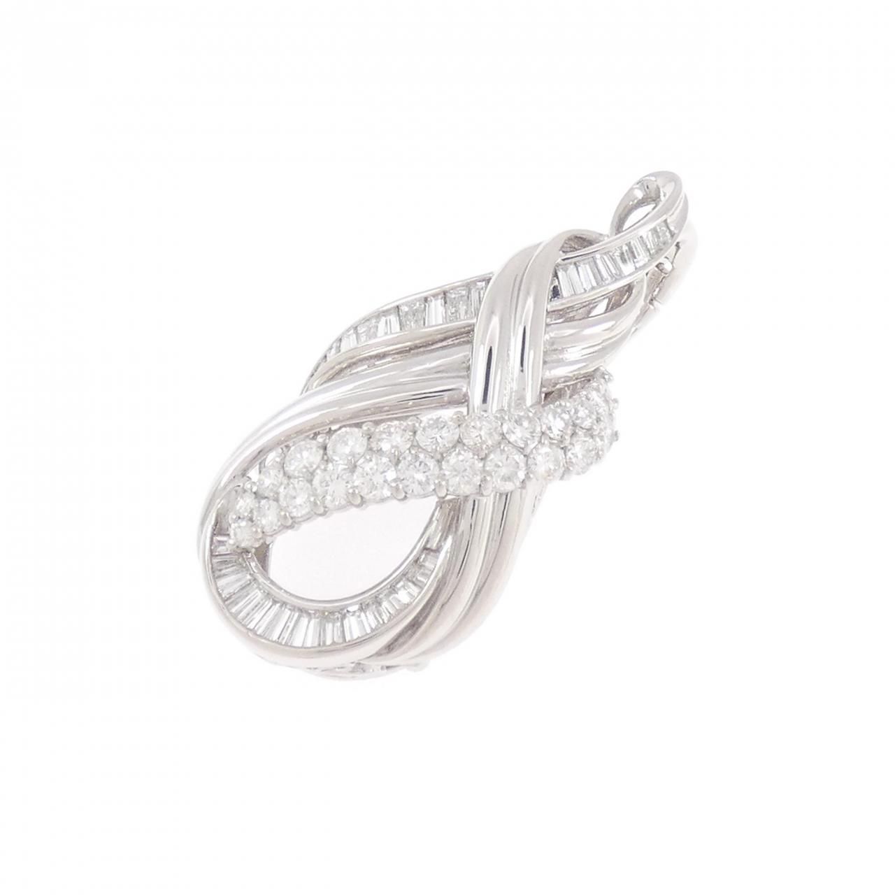 PT900 ダイヤモンド ペンダント 2.08CT