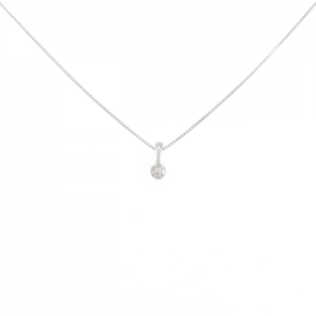 K18WG ダイヤモンド ネックレス 0.10CT
