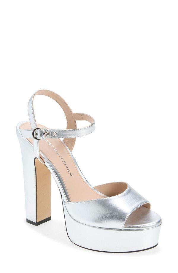 スチュアート ワイツマン レディース シューズ ヒール プラットフォーム サンダル Stuart Weitzman Reade Platform Sandal Silver シルバー