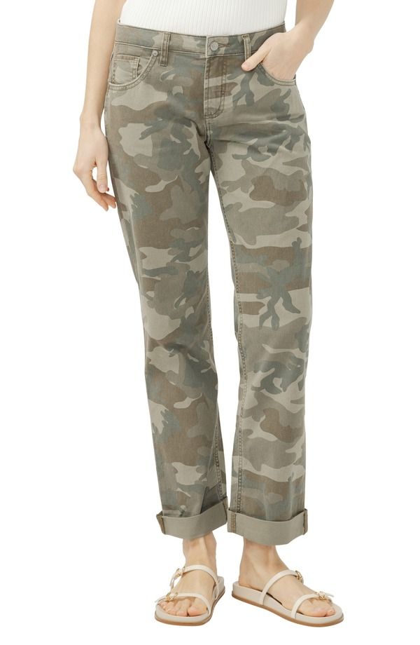 シルバー ジーンズ レディース ボトムス デニムパンツ プリント チェルシー Silver Jeans Co Chelsea Camo Print Boyfriend Jeans Camo