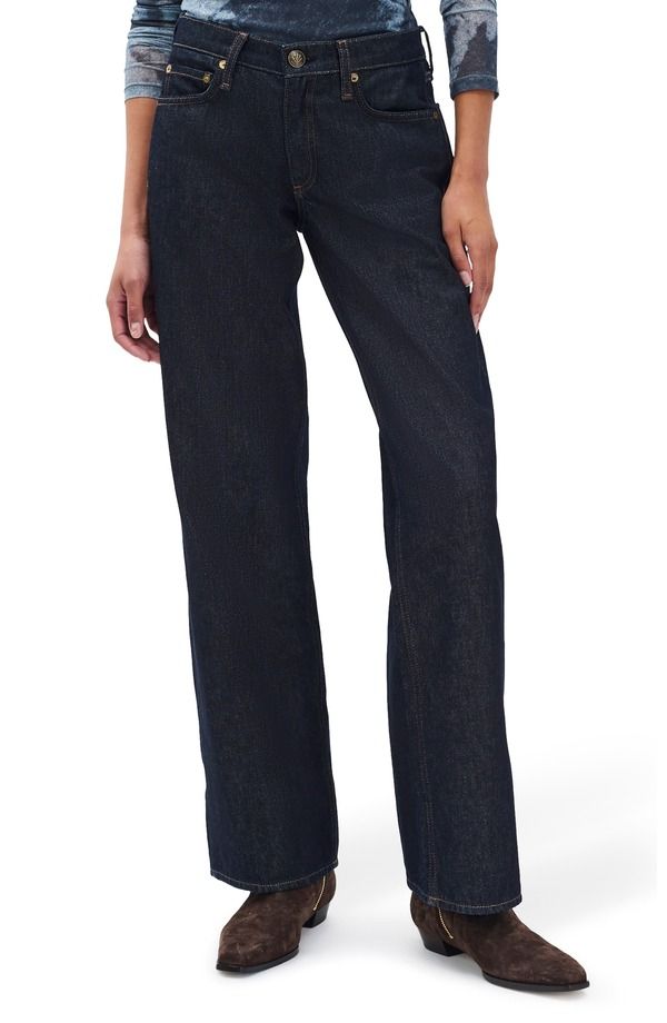 ラグアンドボーン レディース ボトムス デニムパンツ ストレート ローライズ ジーンズ rag bone Saige Low Rise Relaxed Straight Leg Jeans Twirinse