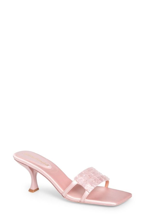 ジェフリー キャンベル レディース シューズ ヒール サンダル Jeffrey Campbell Abalone Slide Sandal Pink Satin Combo ピンク